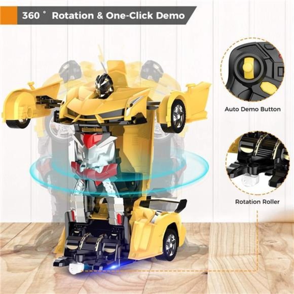 Remote Control Car, Transform Robot RC Cars for Kids Toys, 2.4Ghz 1:18 Scale - Picture 4 of 6